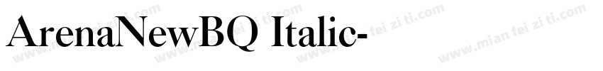 ArenaNewBQ Italic字体转换